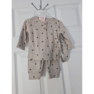 Carter's Infant Girls  New  Size 6M  3 piece set Tan with brown